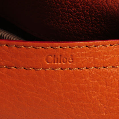 Chloe Grained Calfskin Medium Marcie Saddle Bag Orange 7 of 10