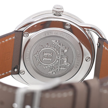 Hermes Stainless Steel Swift 38mm Arceau Quartz Watch Etoupe 4 of 4