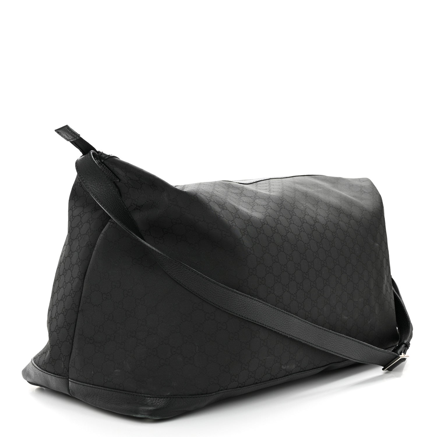 Gucci Nylon Monogram Travel Hobo Black 2 of 15