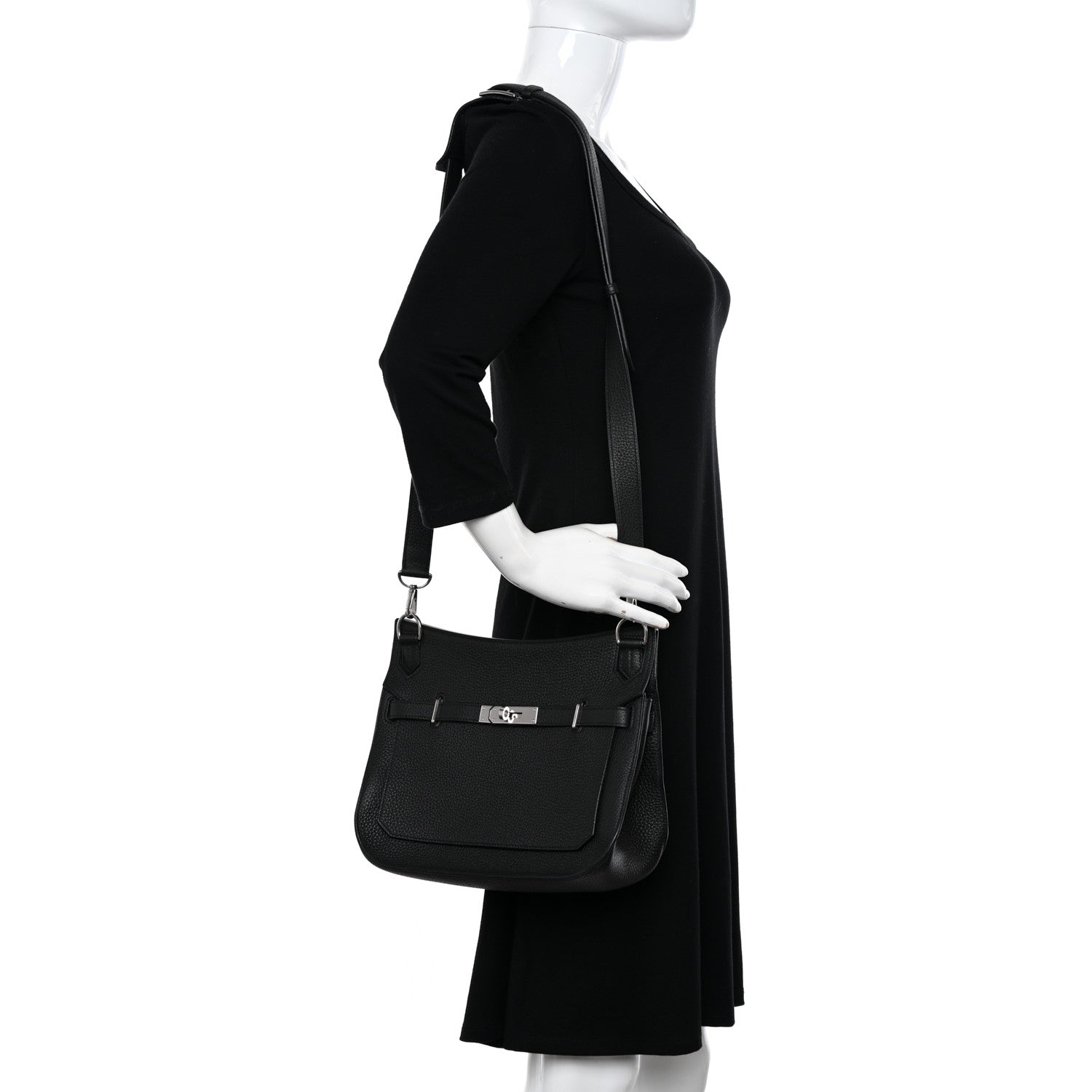 Hermes Taurillon Clemence Jypsiere 28 Black 2 of 11