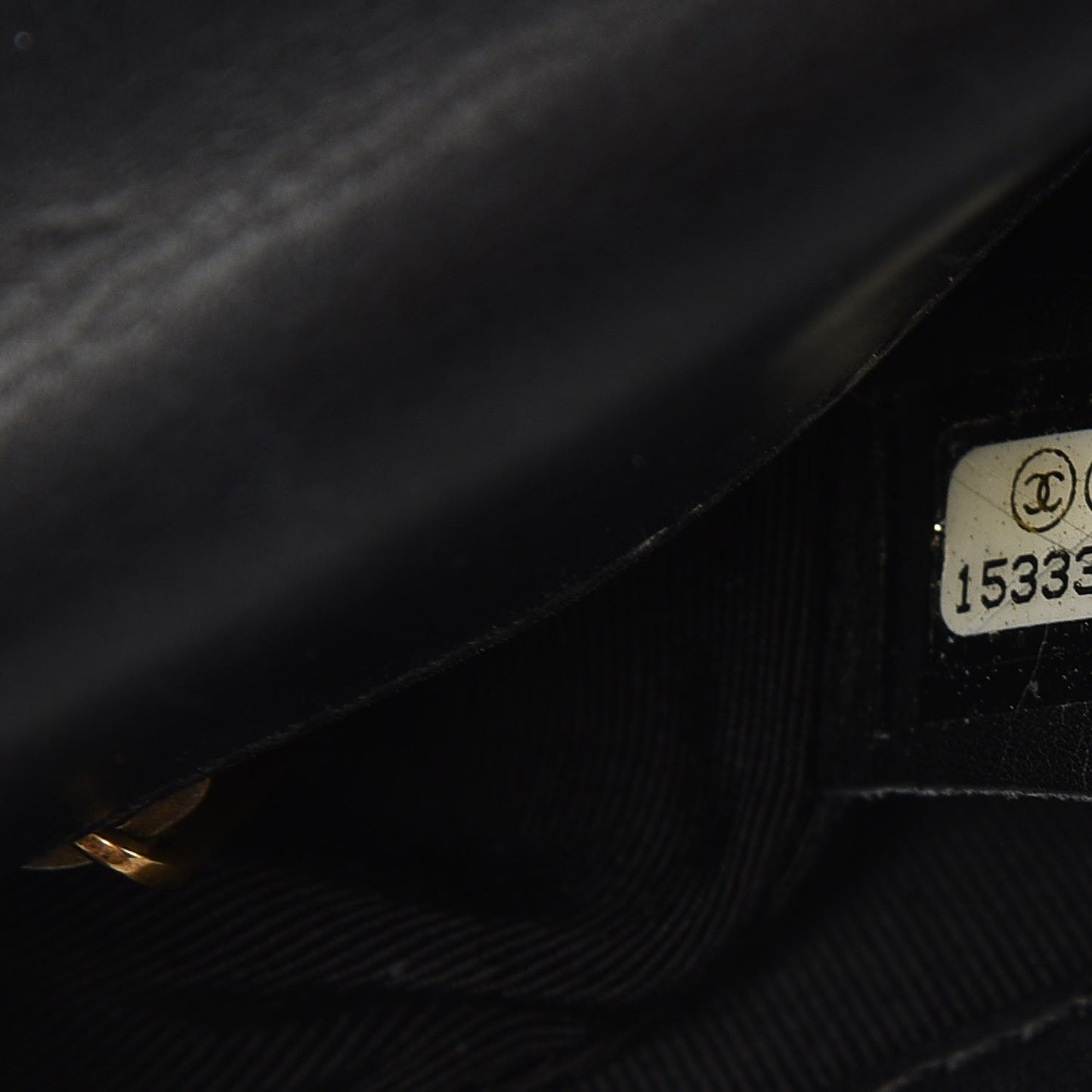 Glazed Calfskin Medium Boy Flap Black