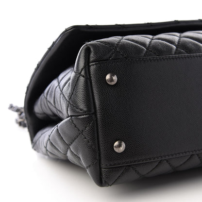Chanel Caviar Quilted Small Coco Handle Flap Black 7 of 10