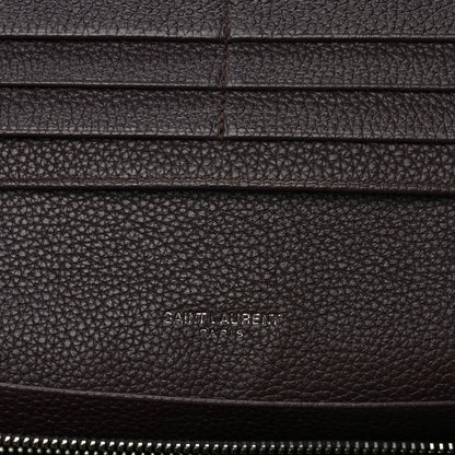 Saint Laurent Grained Calfskin Souple Thin Wallet Amaranto 6 of 7