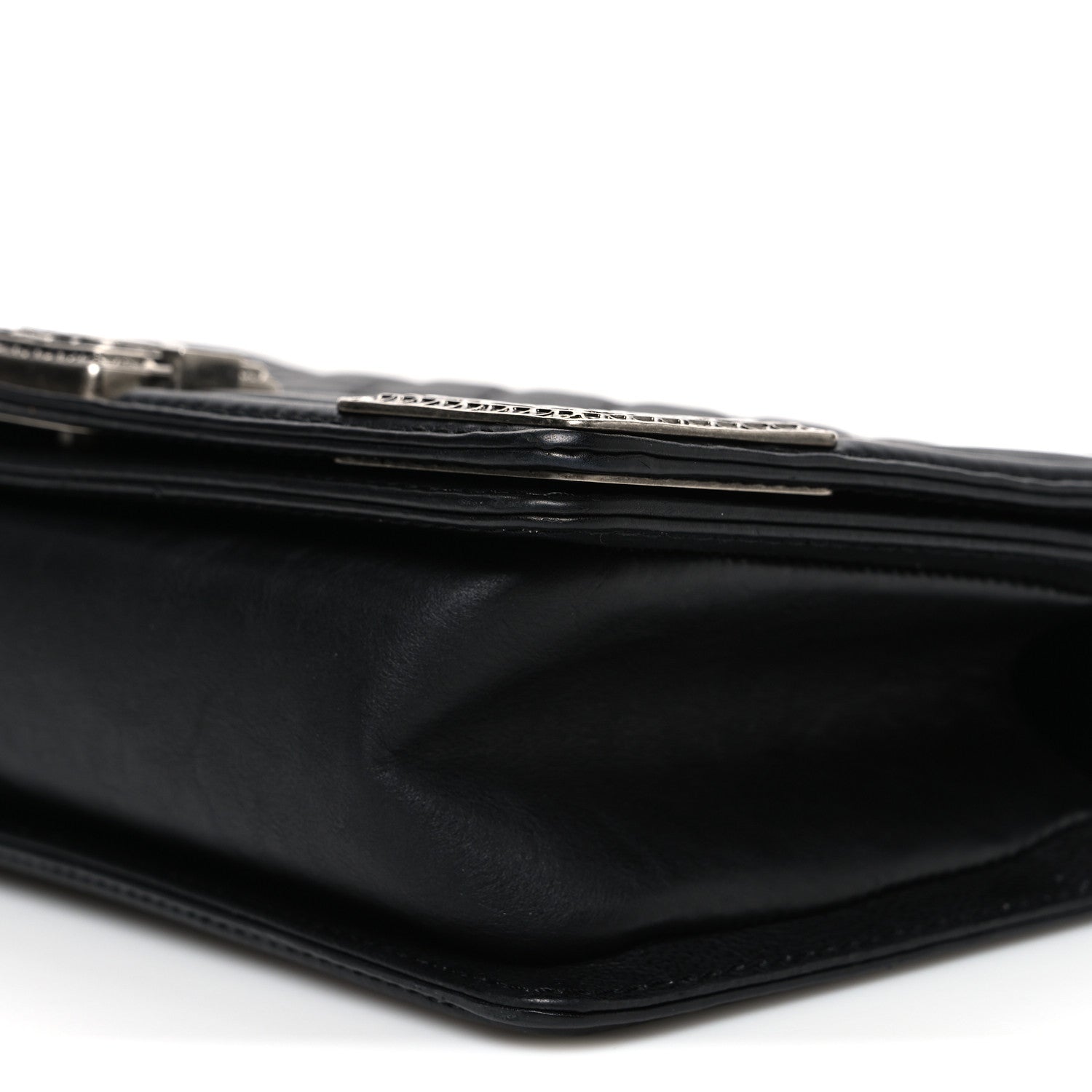 Chanel Calfskin Quilted Metal Embellished Paris Dallas Medium Boy Flap Black 10 of 10