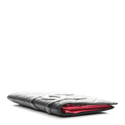 Chanel Calfskin Quilted Cambon Yen Wallet Black 3 of 9