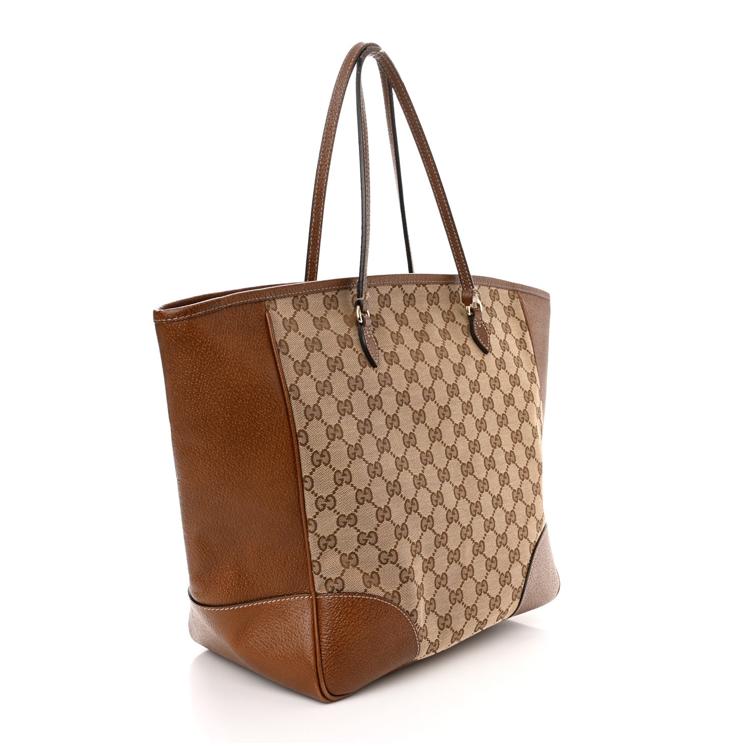 Monogram Medium Bree Zippered Tote Beige Tabacco