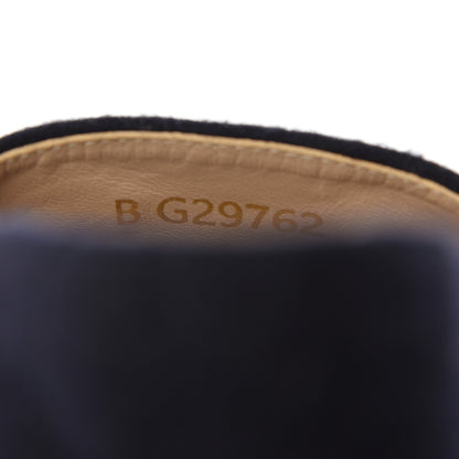 Chanel Velvet Tweed CC Espadrilles 38 Navy Grey 8 of 22