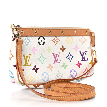Louis Vuitton Monogram Multicolor Pochette Accessories White Long Strap 2 of 11