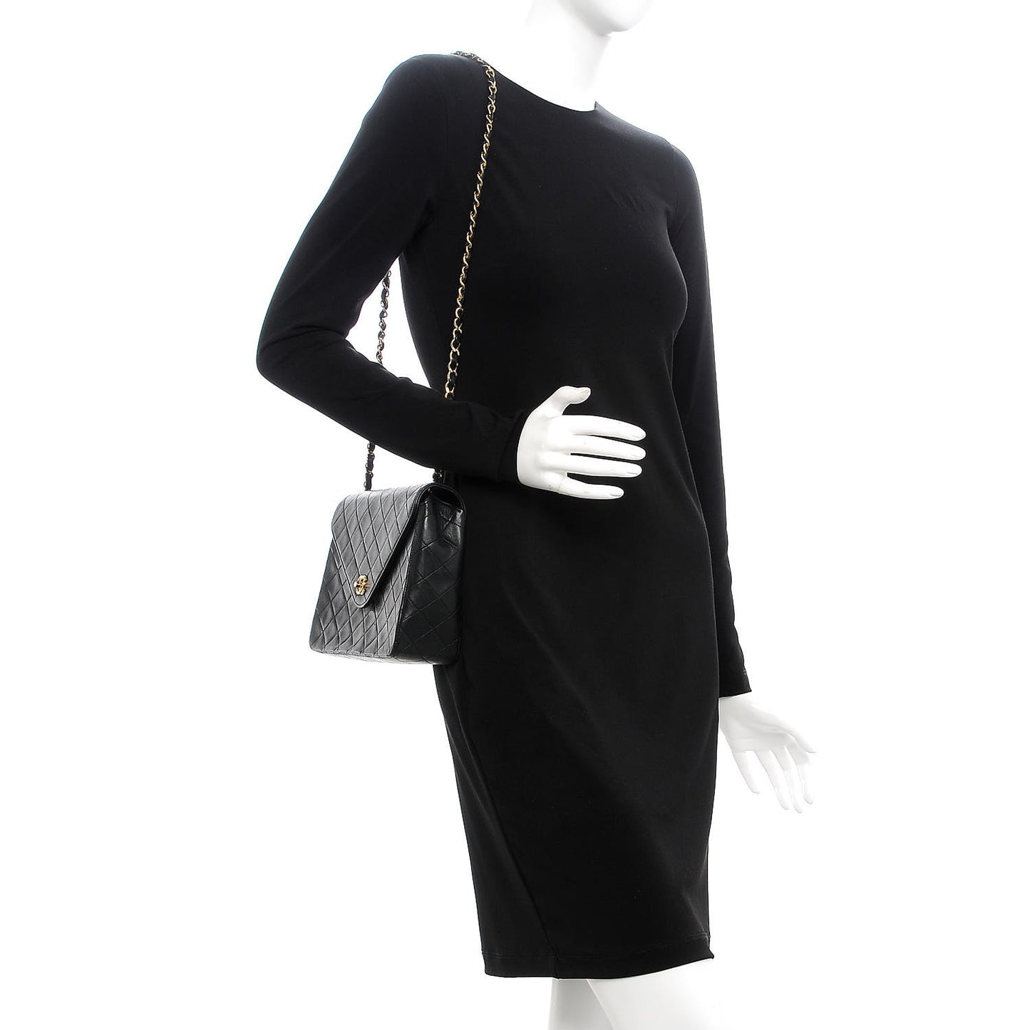 Lambskin Small Single Flap Black
