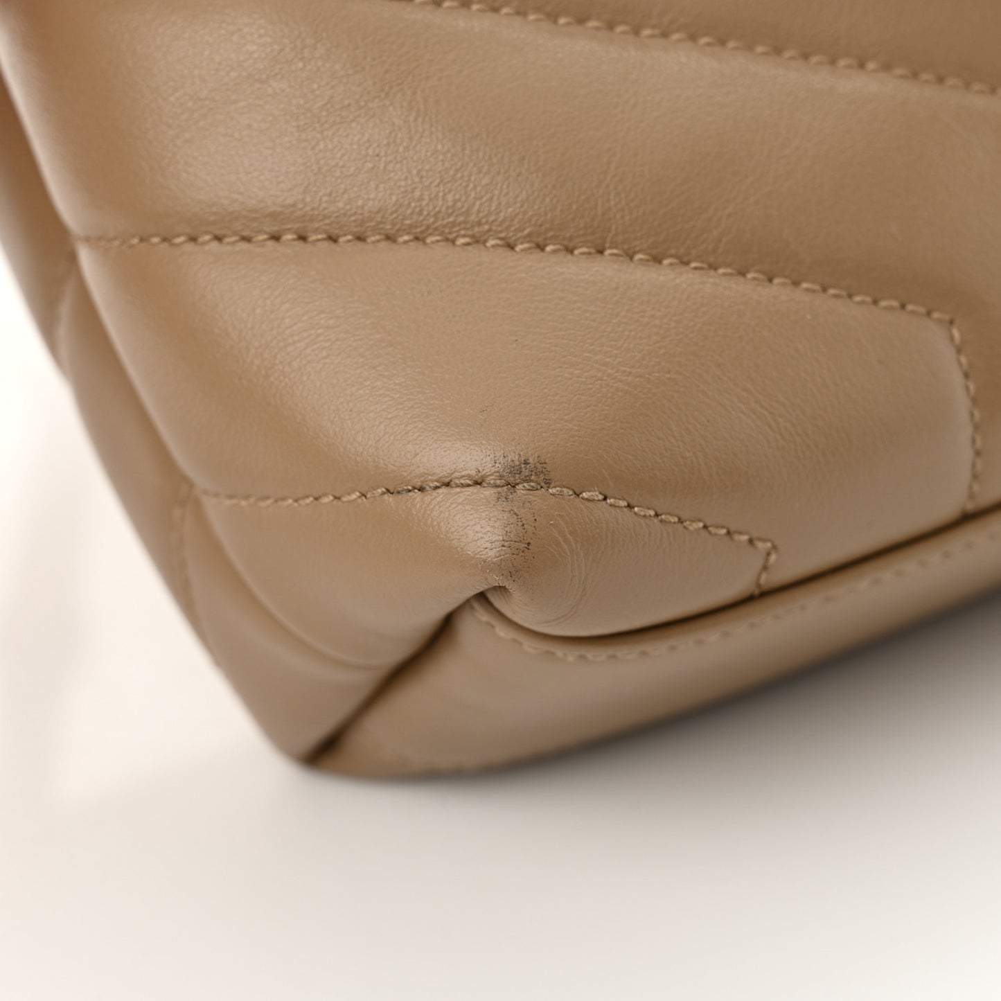Calfskin Y Quilted Monogram Toy Loulou Crossbody Bag Latte