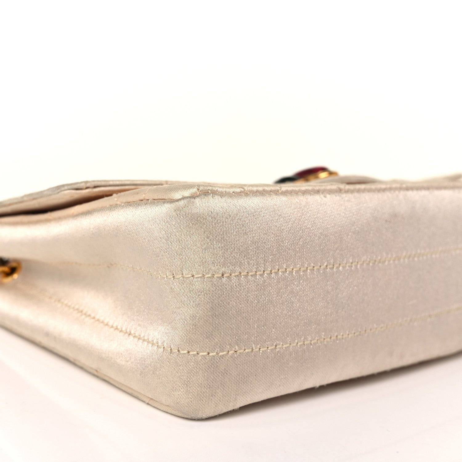 Chanel Satin Gripoix Quilted Small Flap Beige 7 of 10