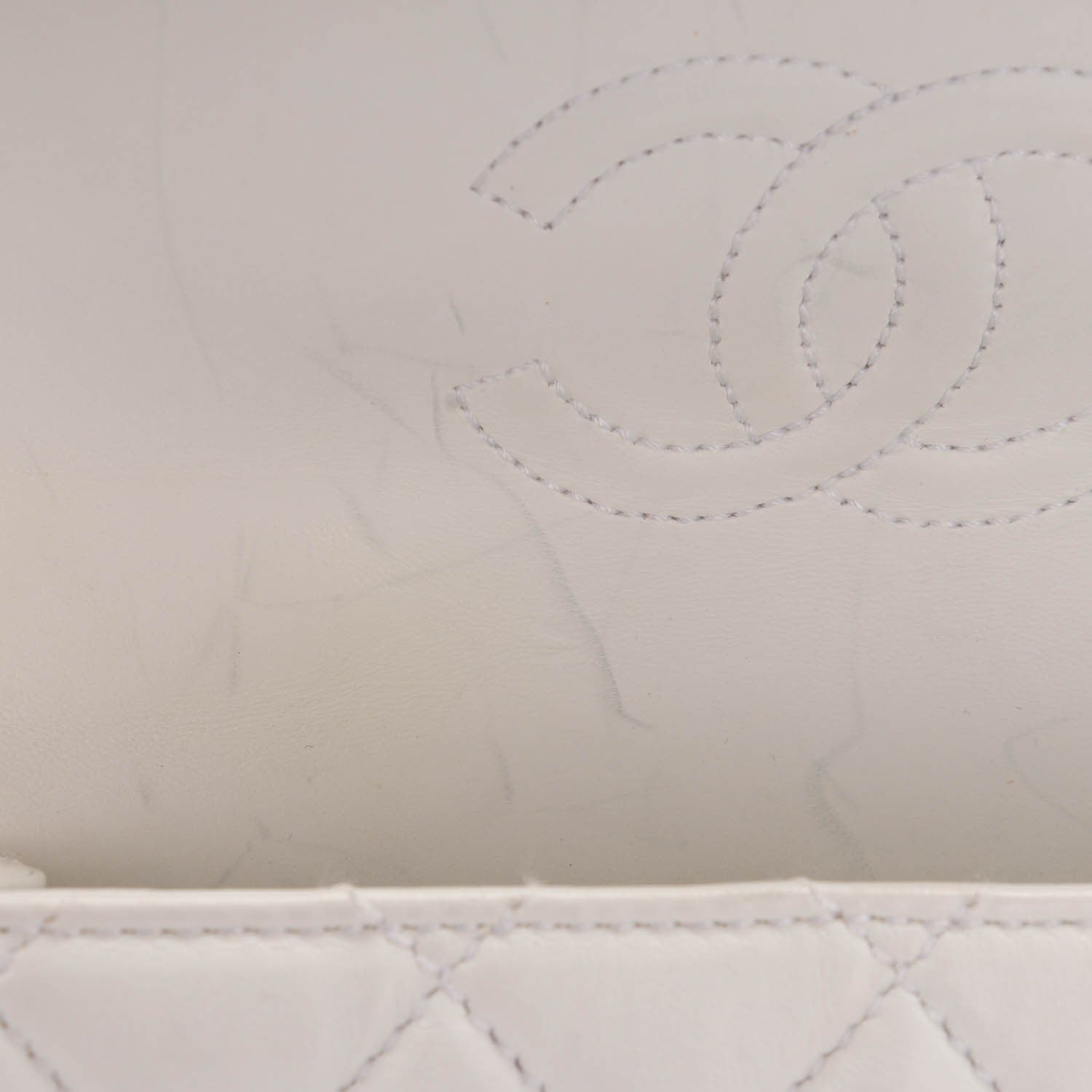 Chanel Lambskin Quilted Bekko Resin Mini Square Flap White 11 of 11