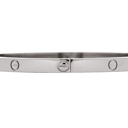 Cartier 18K White Gold Small LOVE Bracelet 16 3 of 8