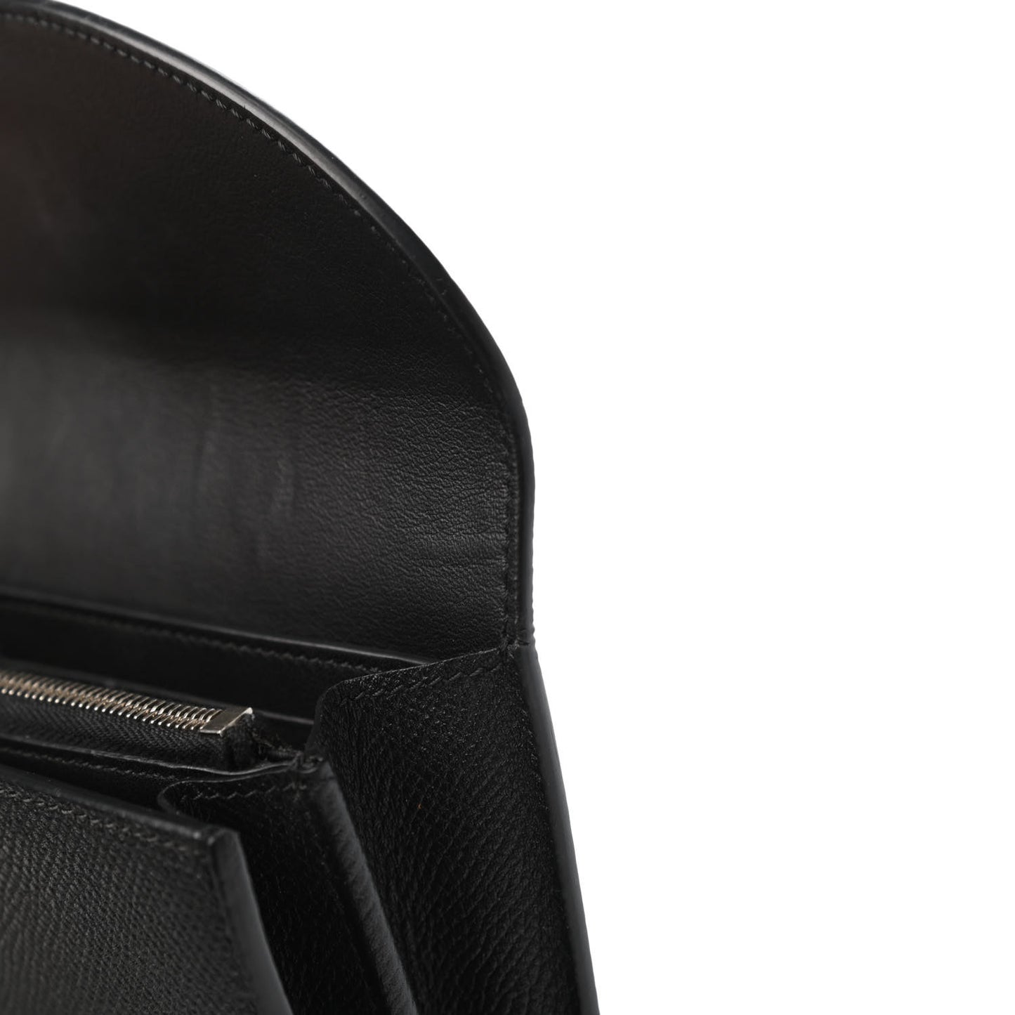 Grained Calfskin Large Trotteur Multifunction Flap Wallet Black