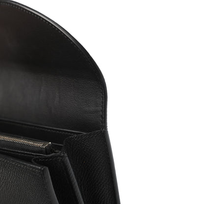 Celine Grained Calfskin Large Trotteur Multifunction Flap Wallet Black 5 of 5