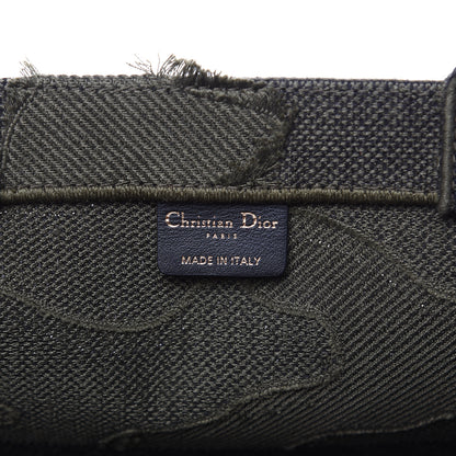 Christian Dior Canvas Embroidered Camouflage Book Tote Green 6 of 9