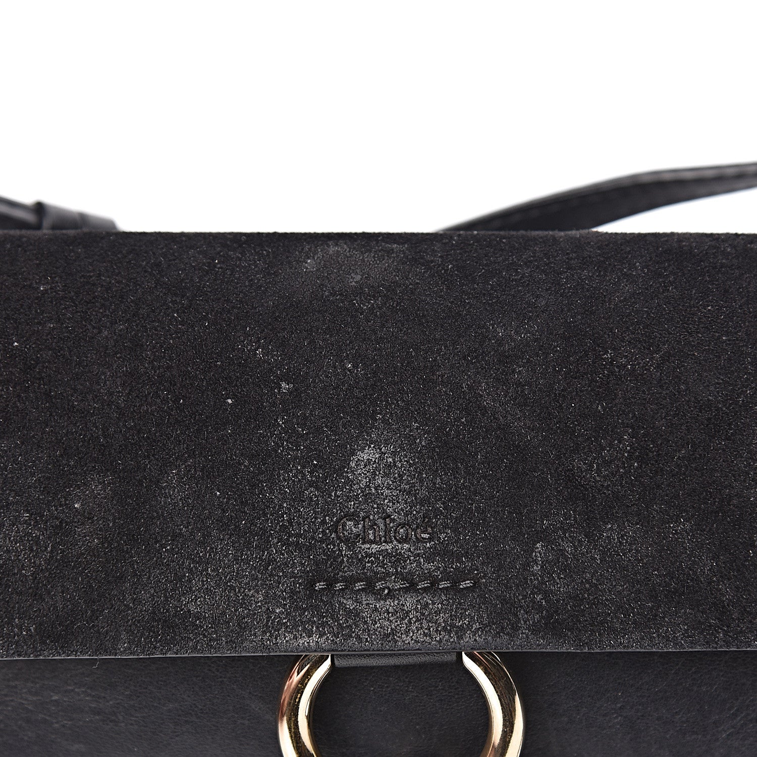 Chloe Suede Calfskin Mini Faye Shoulder Bag Black 15 of 22