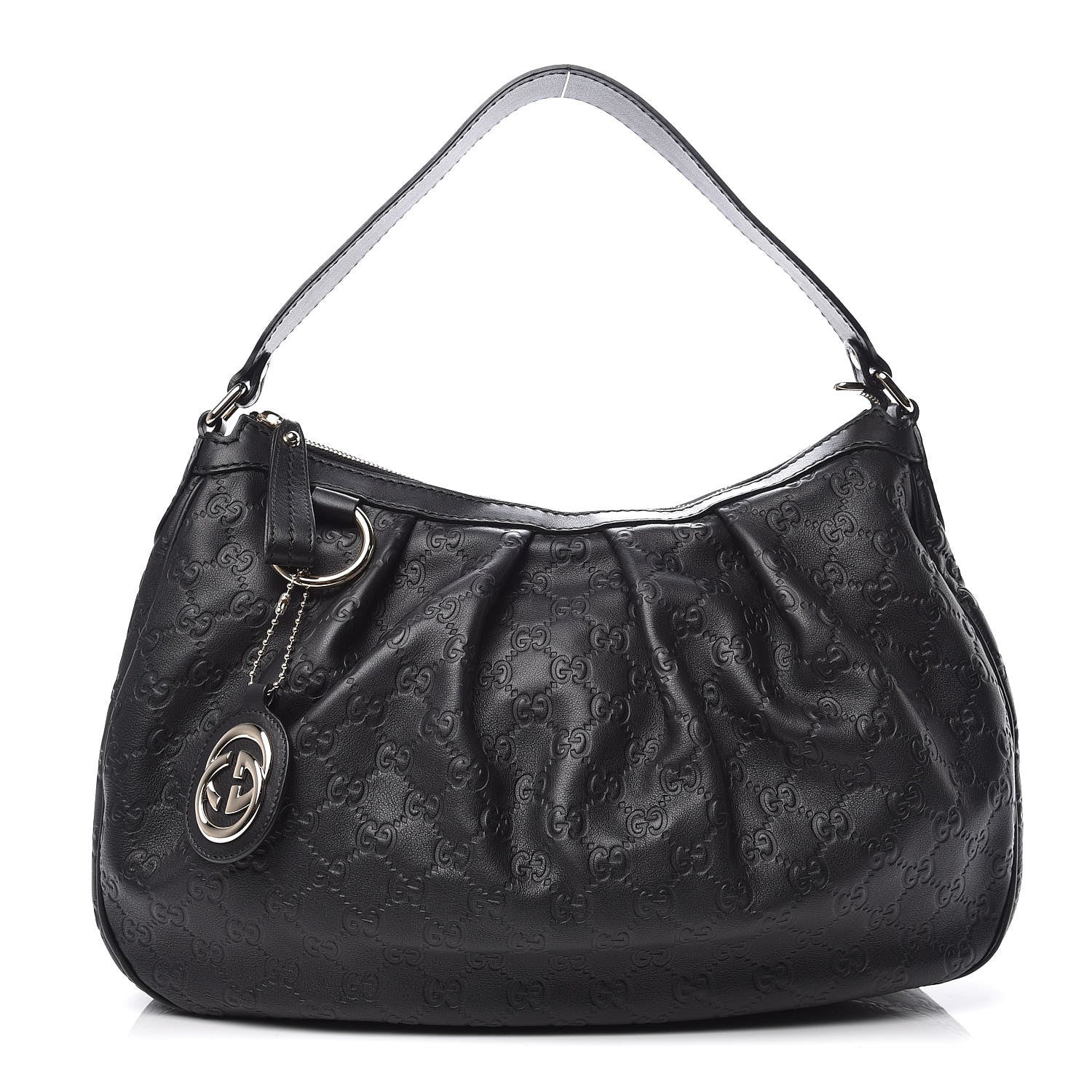 Gucci Guccissima Medium Sukey Hobo Black 1 of 9