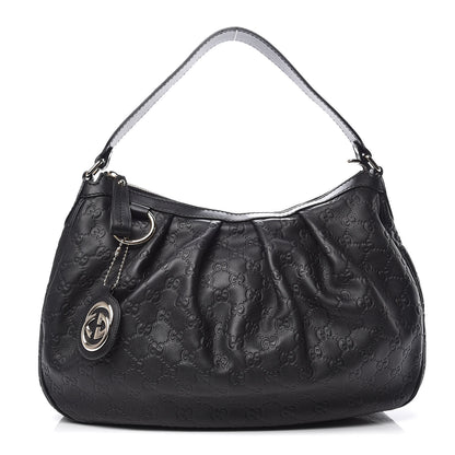 Gucci Guccissima Medium Sukey Hobo Black 1 of 9