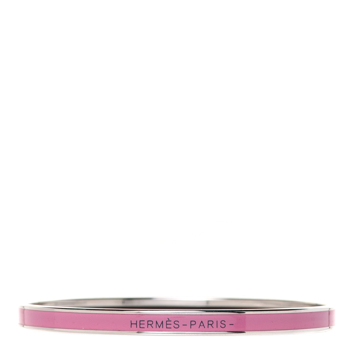 Hermes Enamel Printed Extra Narrow Printed Bracelet 70 Rose Patch 1 of 3