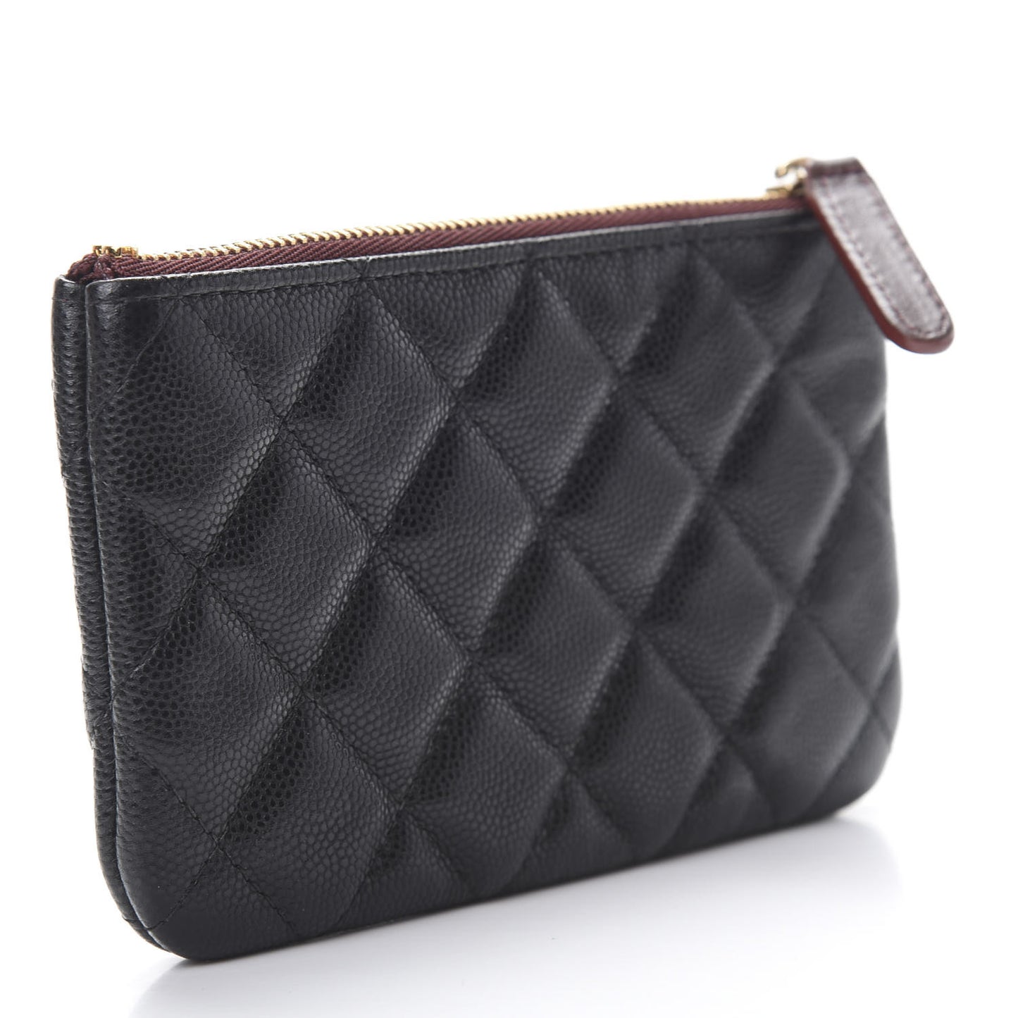 Caviar Quilted Small Cosmetic Case Black