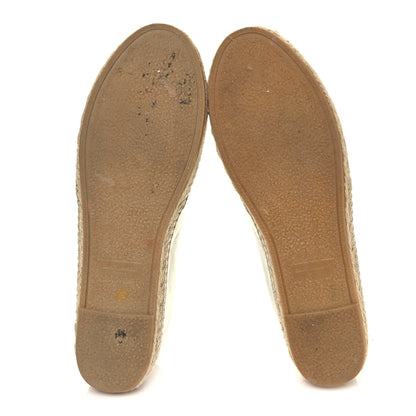 Saint Laurent Metallic Lambskin Monogram Espadrilles 40.5 Argento 5 of 8