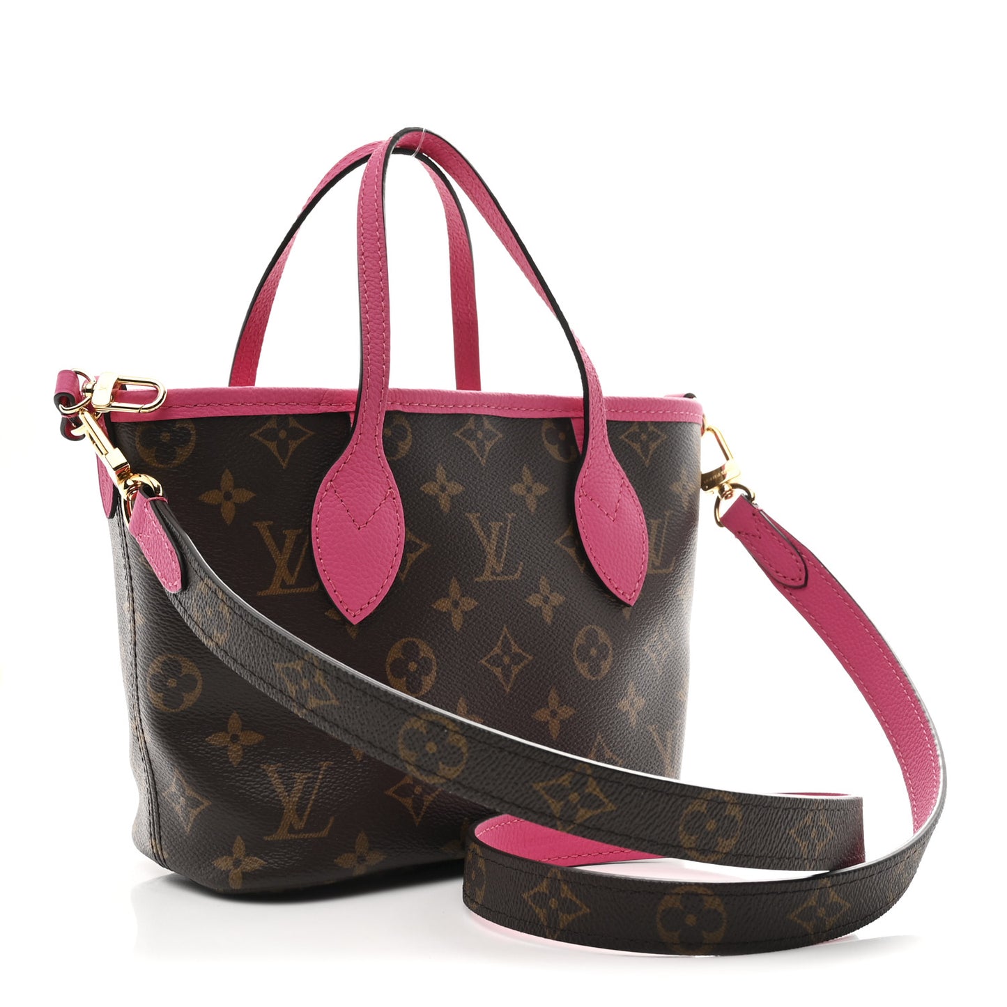 Monogram Neverfull Inside Out Bandouliere BB Rose Pondichery