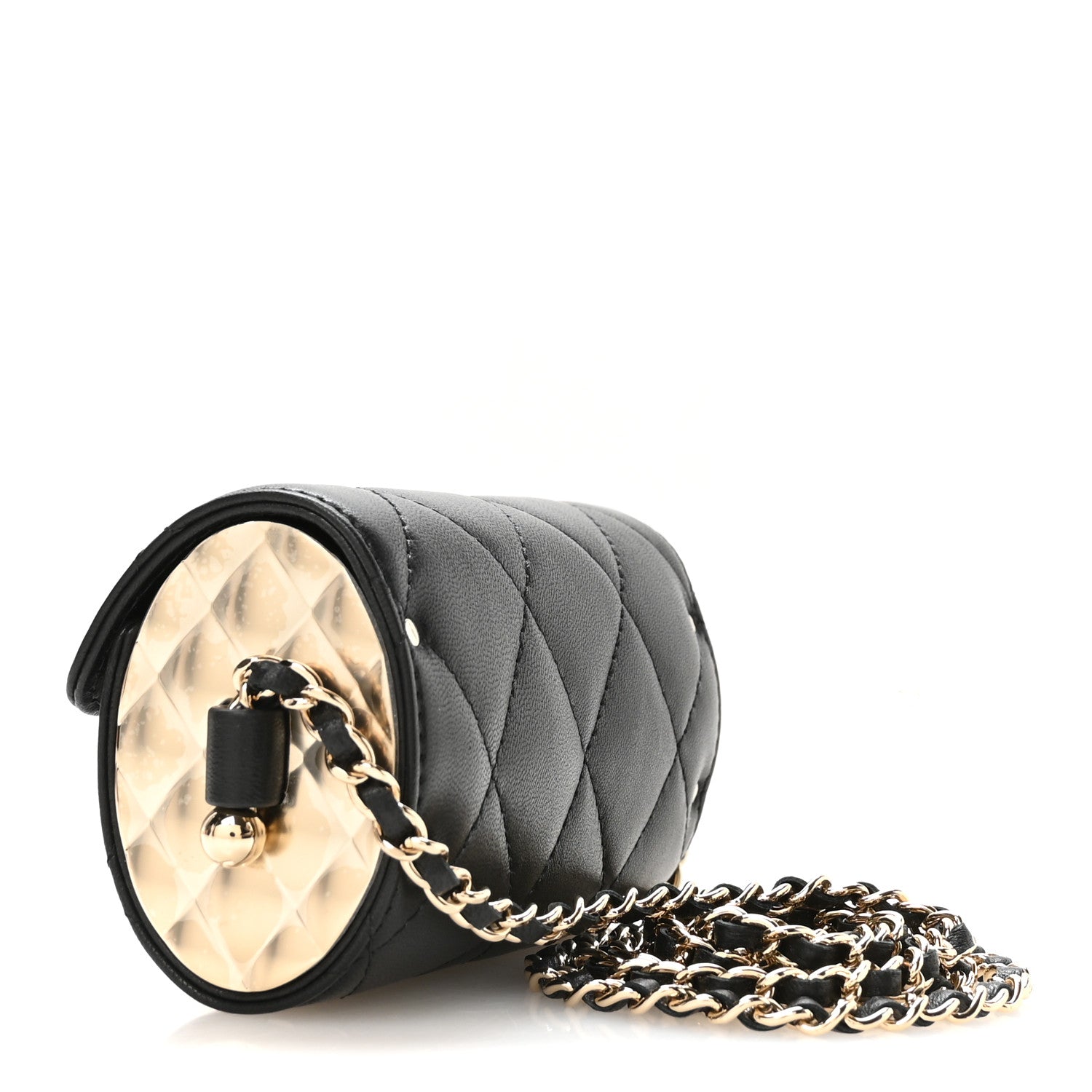 Chanel Lambskin Quilted Box Of Secrets Card Holder With Chain Black 2 of 9