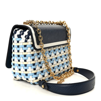 Louis Vuitton Epi Guinguette Twist Shoulder Bag MM Indigo Blue 3 of 10