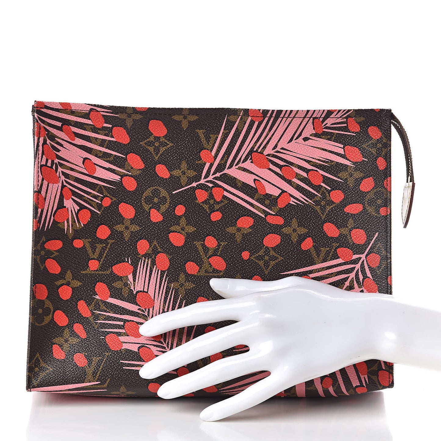 Monogram Jungle Dots Toiletry Pouch 26 Sugar Pink Poppy
