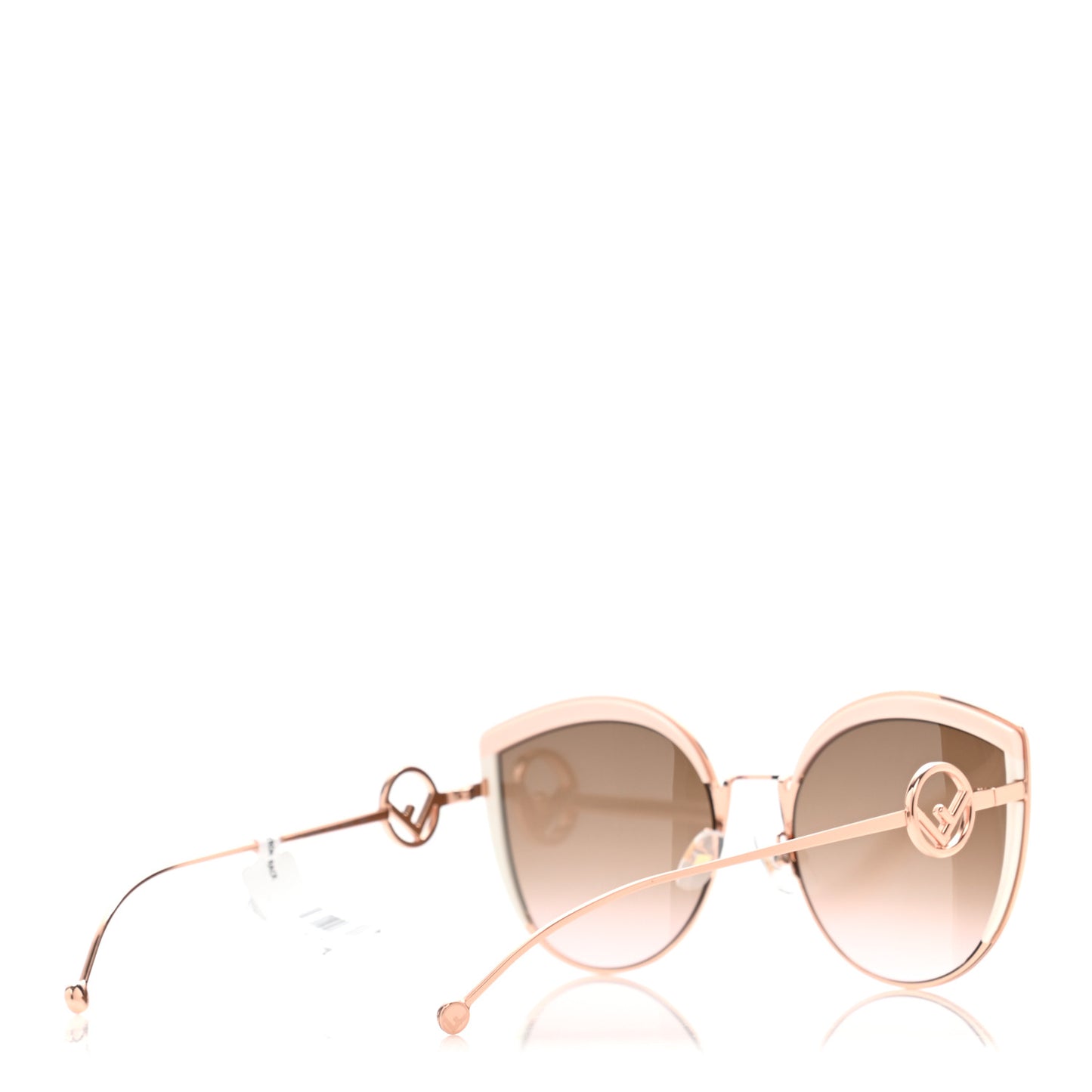 Metal Acetate F is Fendi Cat Eye Sunglasses FF 0290/S Pink Gold