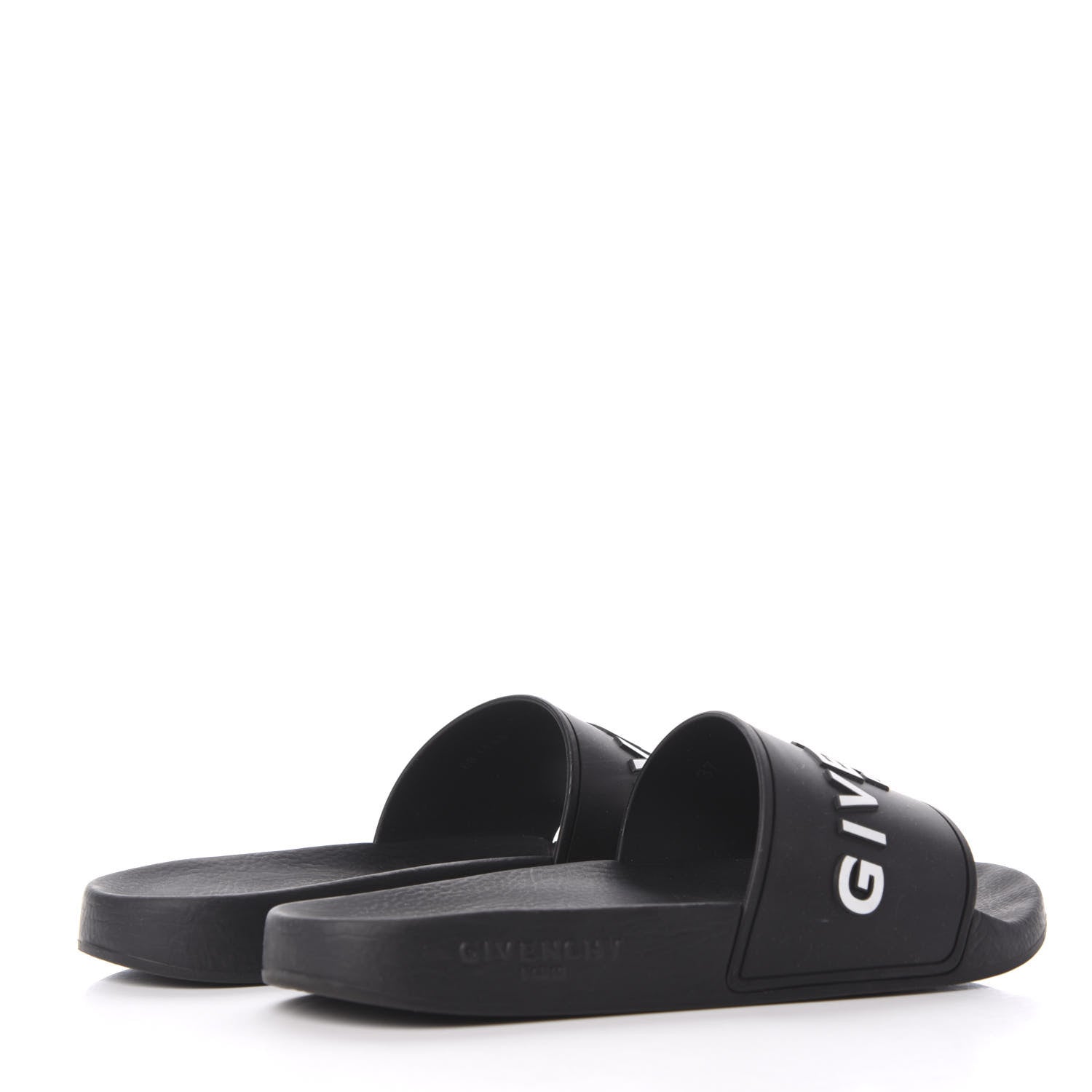 Givenchy Rubber Logo Pool Slide Sandals 37 Black 4 of 7