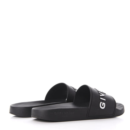 Givenchy Rubber Logo Pool Slide Sandals 37 Black 4 of 7