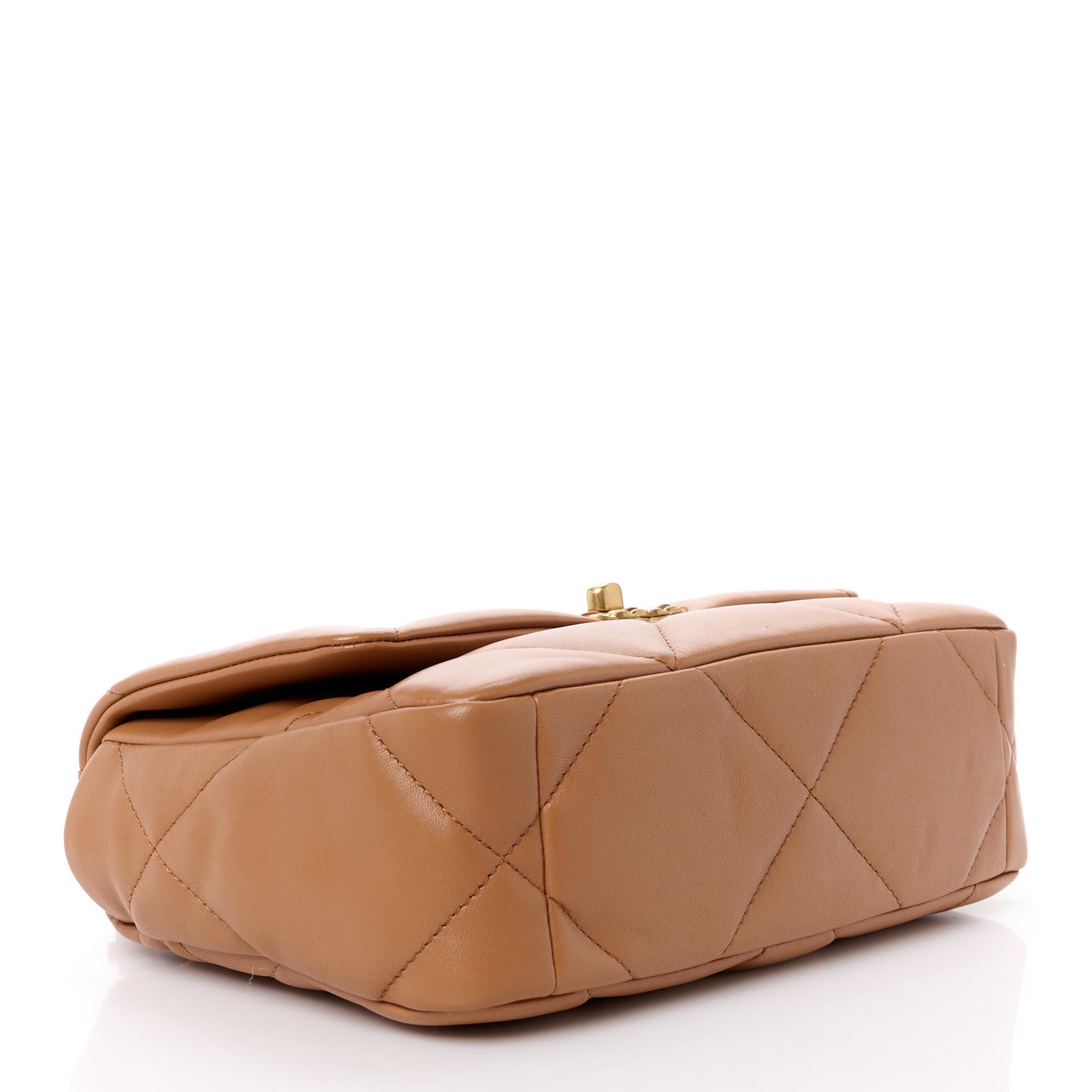 Lambskin Quilted Medium Chanel 19 Flap Brown