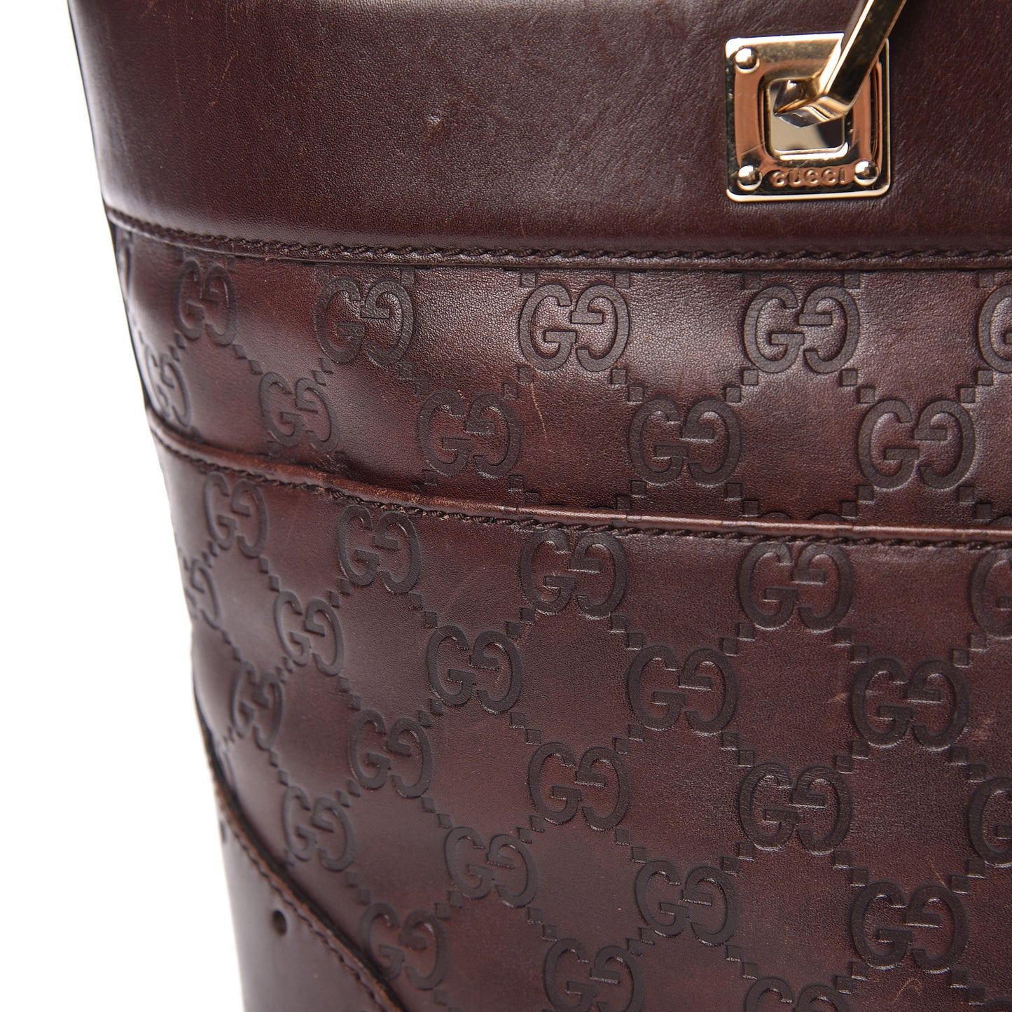 Guccissima Large Punch Tote Chocolate