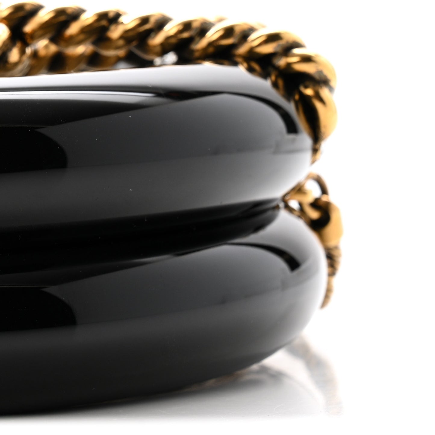 Resin Crystal Rescue Wheel Minaudière Black