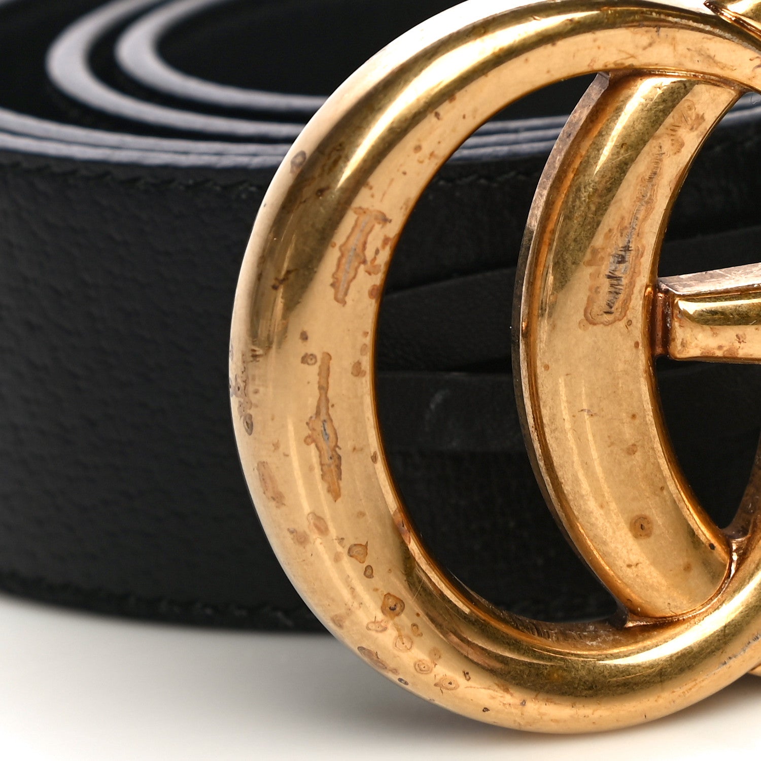 Gucci Textured Calfskin Double G 40mm Belt 95 38 Black 6 of 11