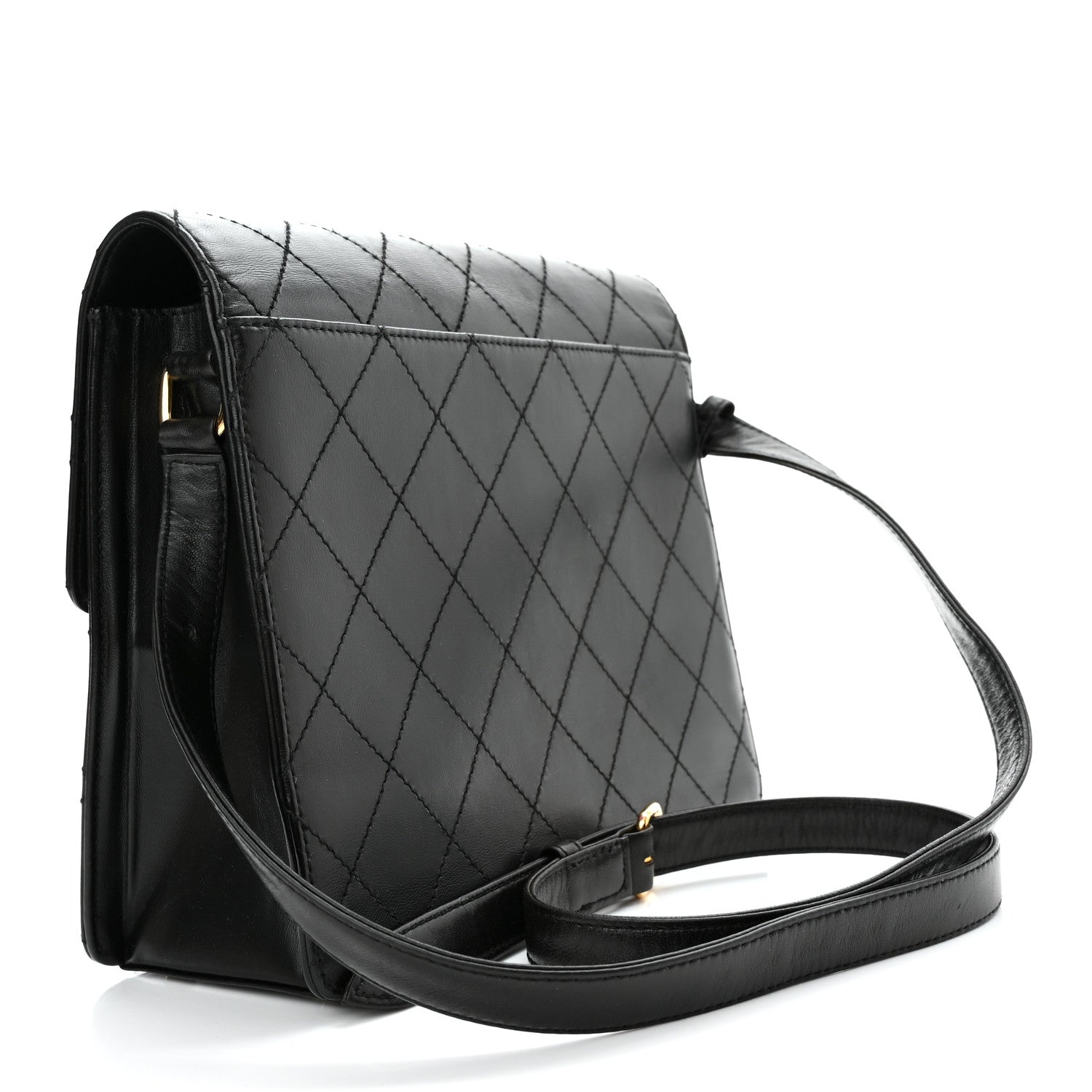 Chanel Lambskin Quilted Single Flap Black 2 of 9