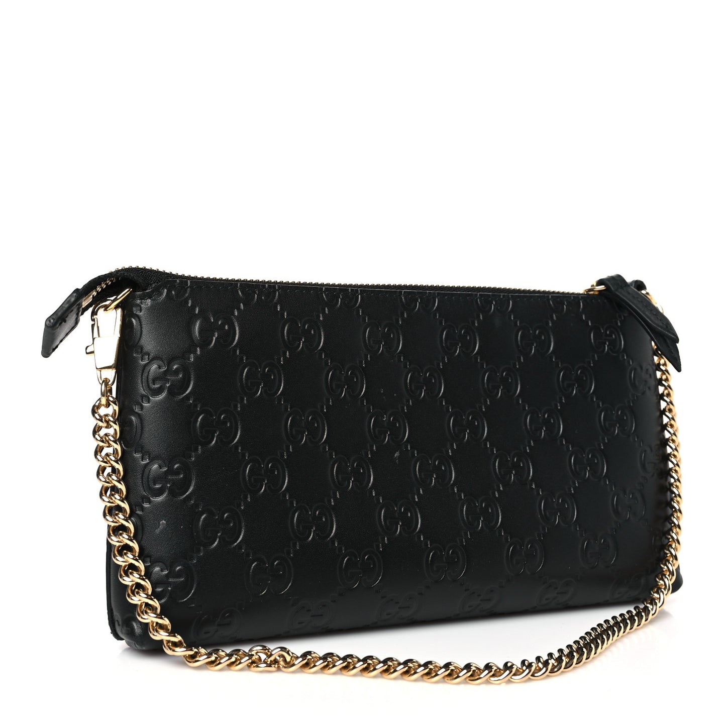 Guccissima Signature Wrist Wallet Black