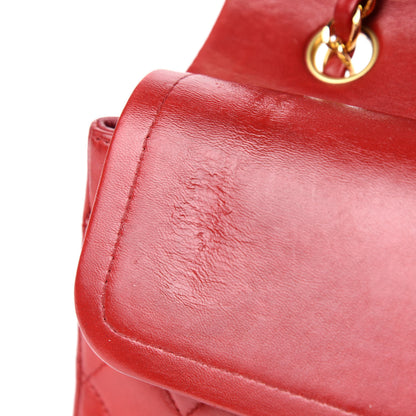 Chanel Lambskin Quilted Medium Double Flap Red 11 of 15