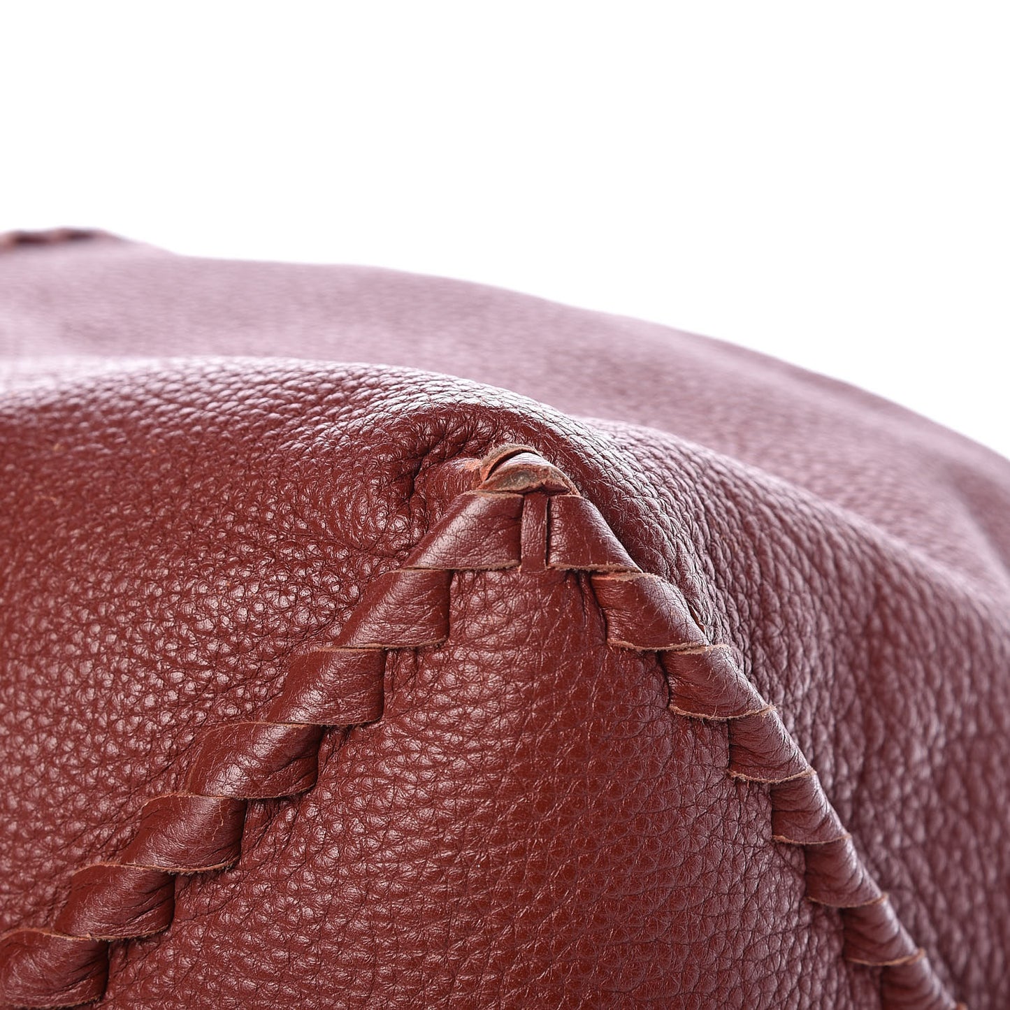 Washed Cervo Deerskin Large Hobo Brique