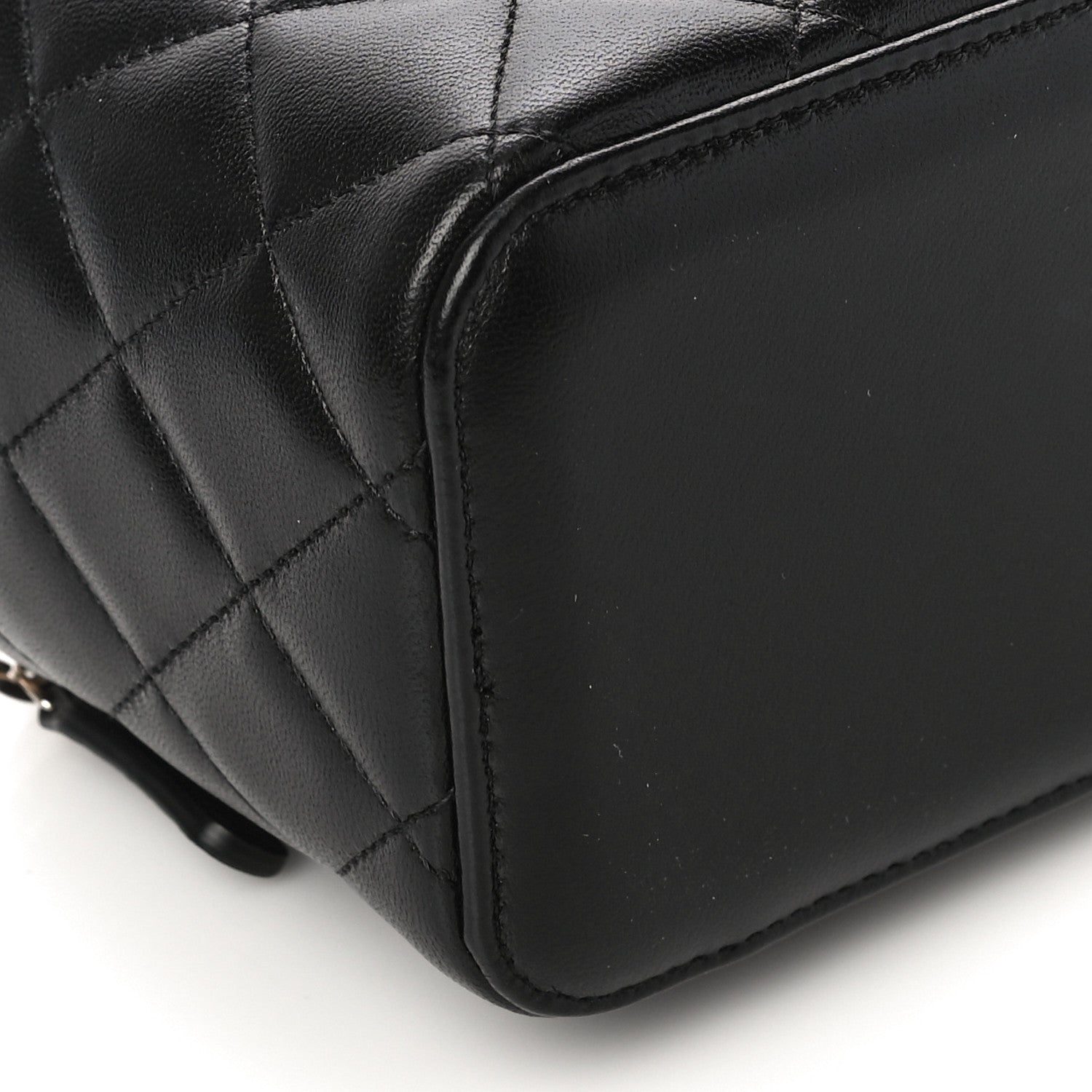 Chanel Lambskin Quilted Small Top Handle Vanity Case With Chain Black 9 of 11