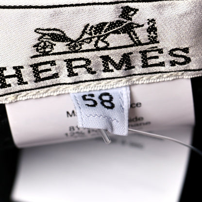 Hermes Waterproof Fabric Cashmere Blizzard Riding Cap 58 Navy 8 of 8