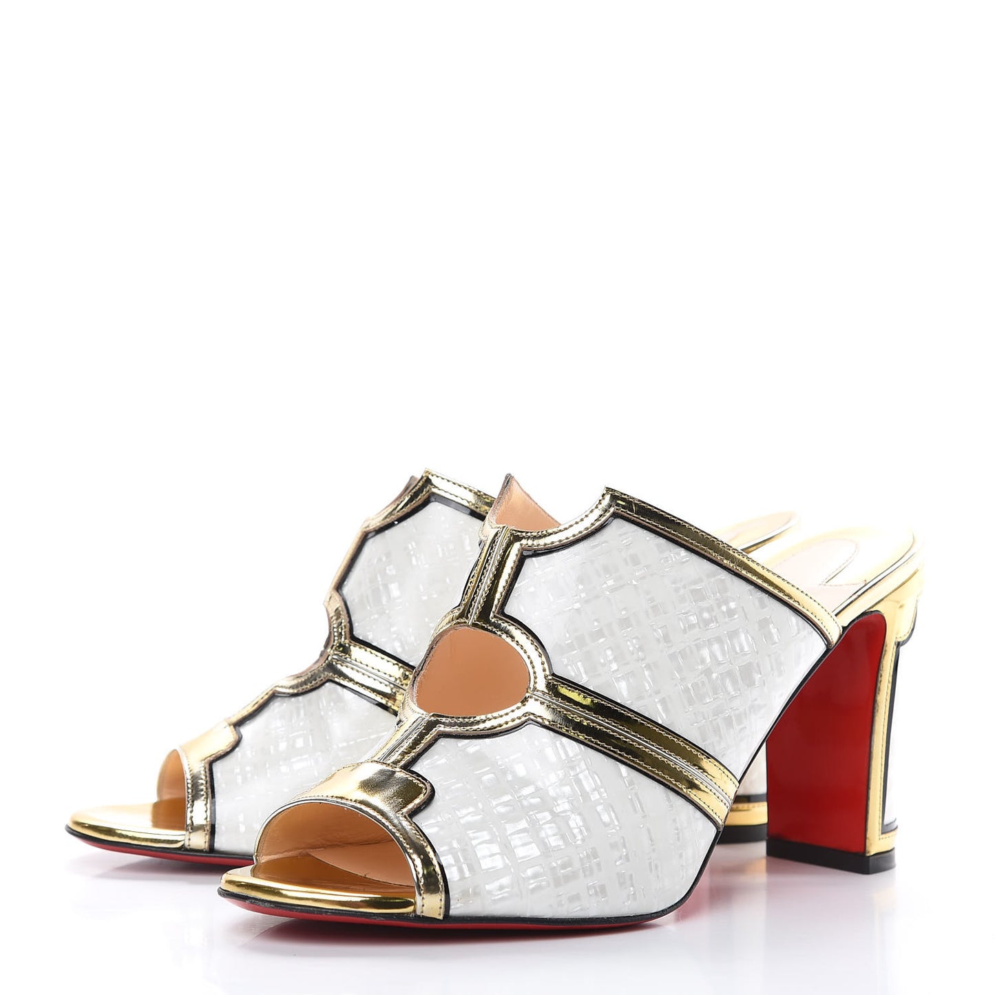 Specchio Patent Interior 85 Slide Sandals 40 Latte