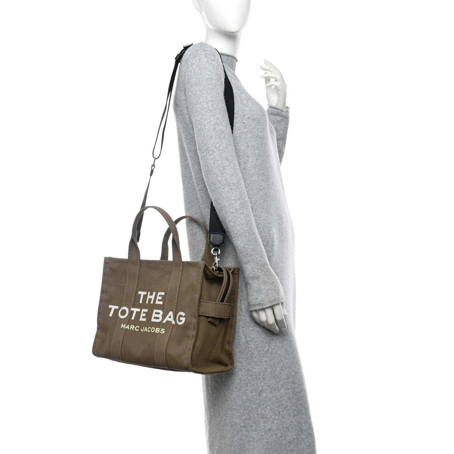 Cotton Canvas Medium The Traveler Tote Bag Slate Green