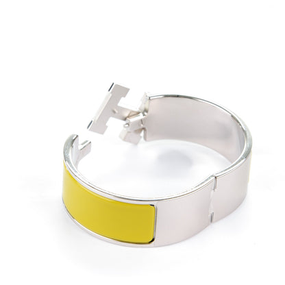 Hermes Enamel Clic Clac H Wide Bracelet PM Chartreuse 4 of 4