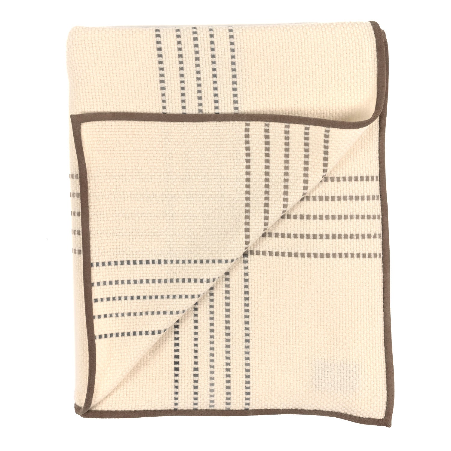 Hermes Cashmere Woven Suede Goatskin Pique-Nique Blanket 2 of 4