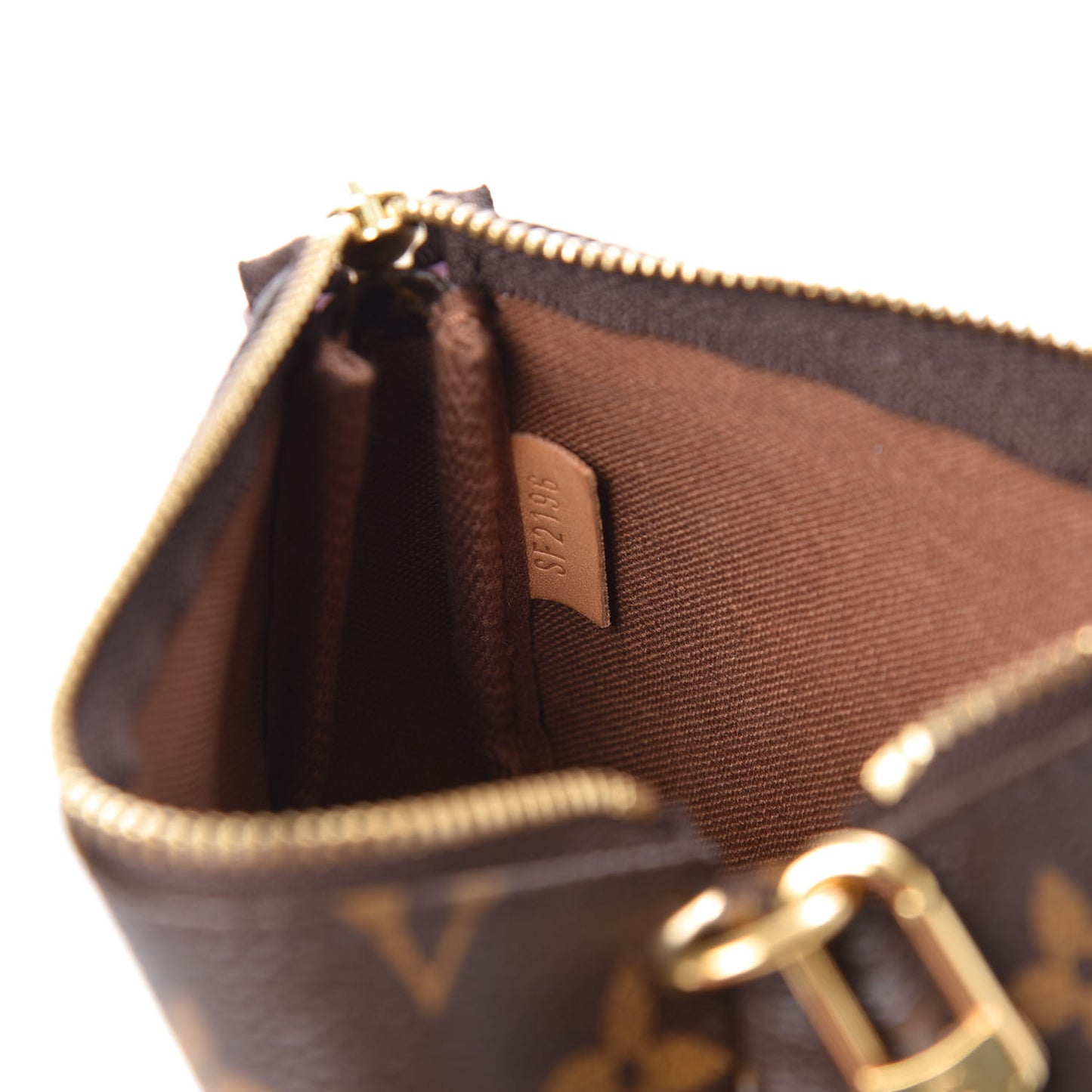 Monogram 2016 Christmas Animation Mini Pochette Accessories Rose Ballerine