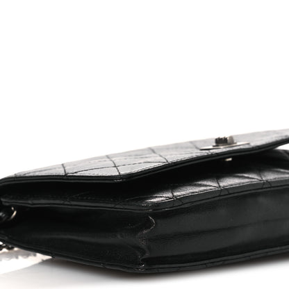 Chanel Aged Calfskin Quilted Reissue Wallet On Chain WOC Black 9 of 13