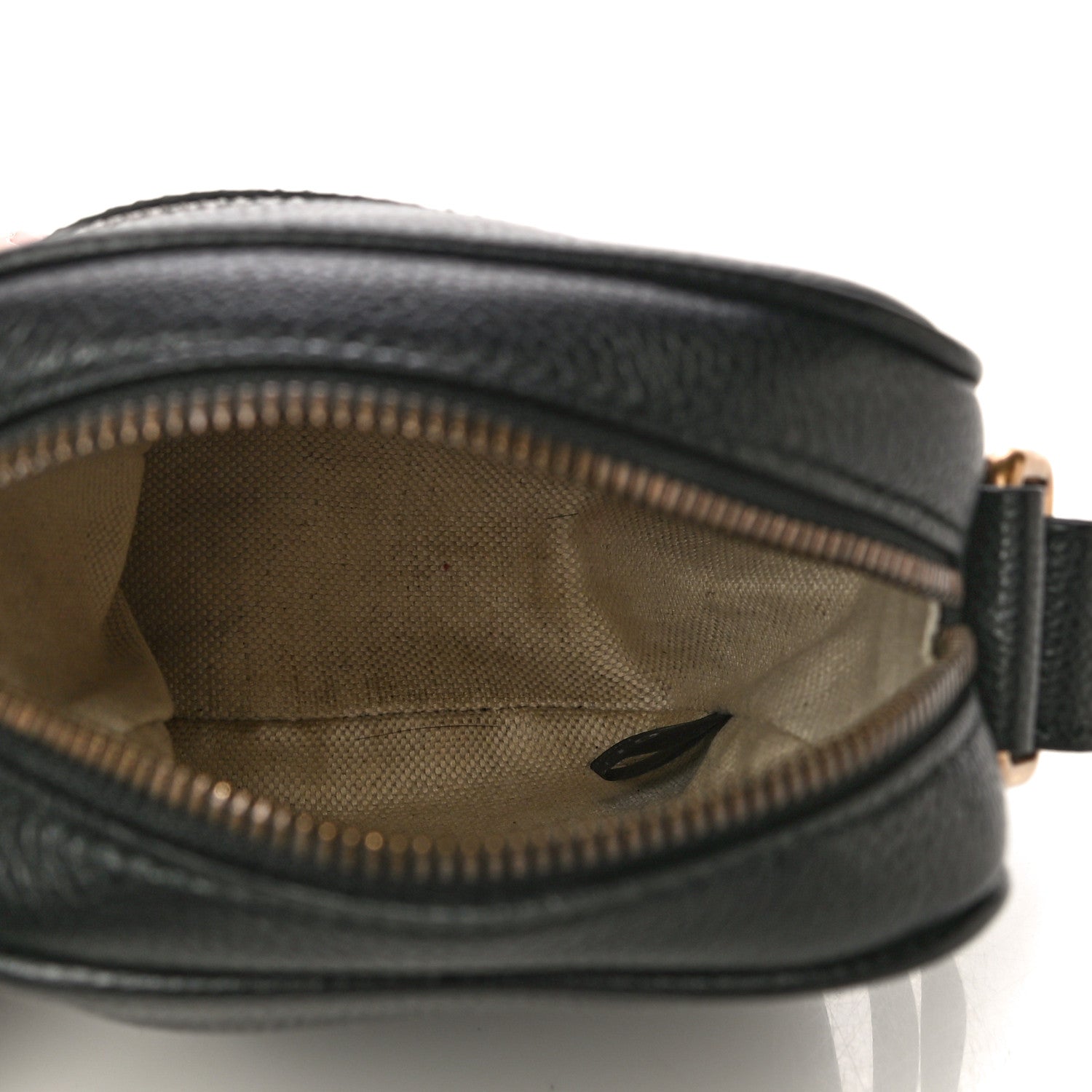 Gucci Grained Calfskin Mini Logo Messenger Bag Black 5 of 13